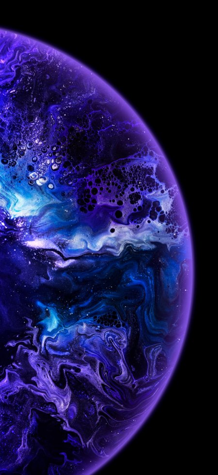 紫色星球流体纹理梦幻宇宙抽象艺术科幻风格风景手机壁纸