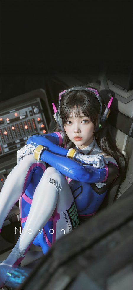 守望先锋Dva机甲少女赛博朋克人物手机壁纸