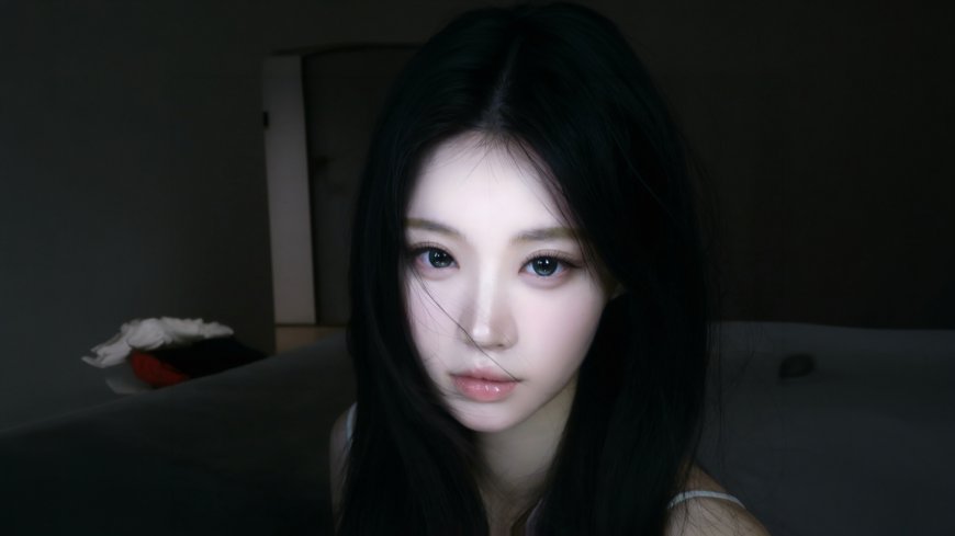 美女暗调光影室内人像摄影电脑壁纸