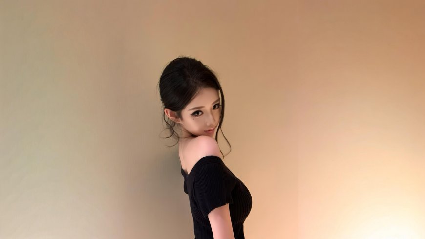 光影交错美女侧脸特写暗调氛围人像摄影电脑壁纸