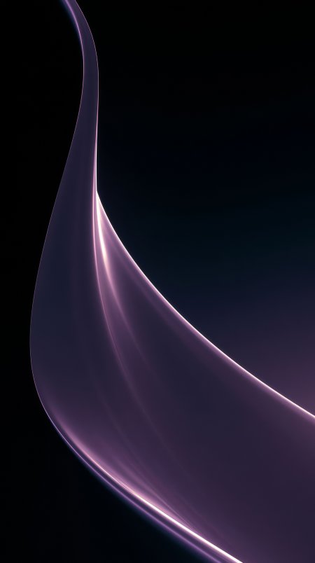 紫色流光丝绸曲线抽象深色极简简约手机壁纸