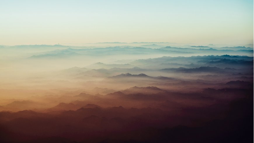 晨曦金山连绵云海壮阔自然风景电脑壁纸