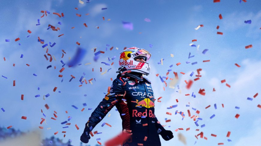 F1维斯塔潘红牛夺冠彩带运动摄影电脑壁纸