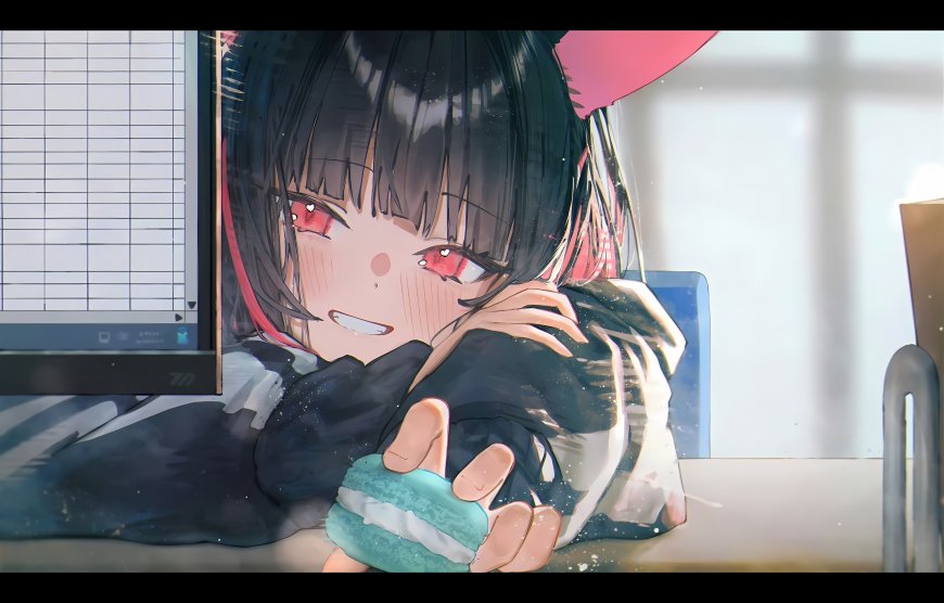 蔚蓝档案杏山和纱猫耳甜美少女游戏电脑壁纸