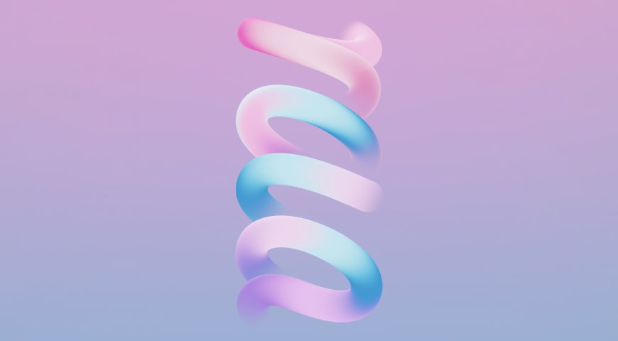 华为粉紫蓝渐变螺旋简约抽象创意电脑壁纸