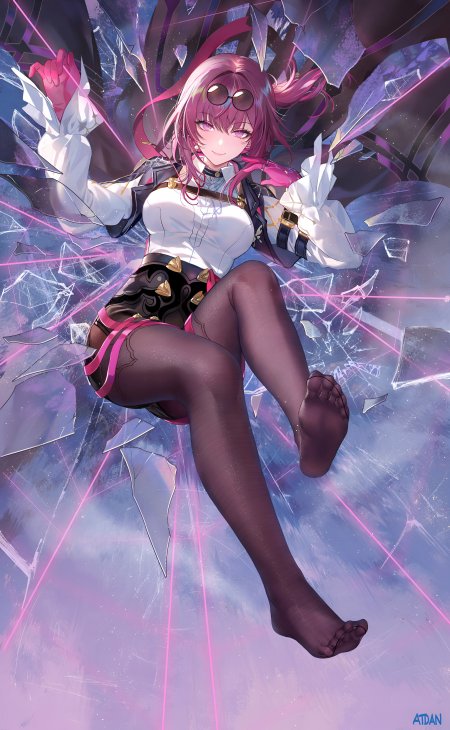 星穹铁道卡芙卡碎镜紫线悬空游戏手机壁纸