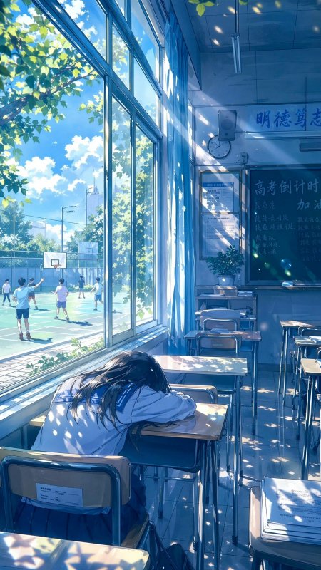 猫耳少女白色连衣裙居家阳光动漫手机壁纸