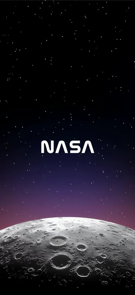 NASA月球表面星空宇宙探索创意手机壁纸