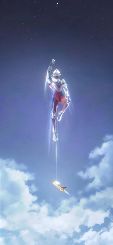 迪迦奥特曼冲天飞翔星空动漫手机壁纸