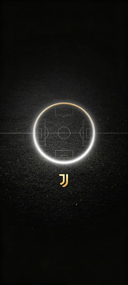 尤文图斯金色队徽球场光环创意手机壁纸