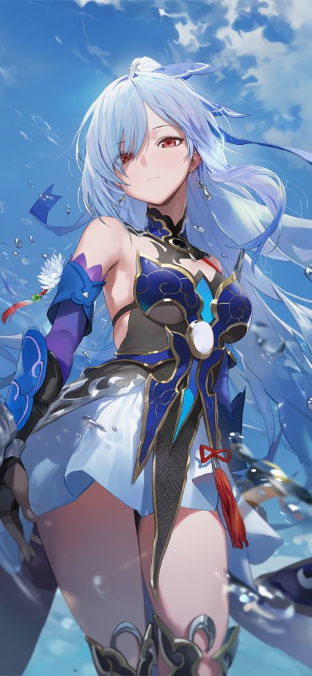 崩坏星穹铁道镜流蓝发红眸游戏手机壁纸