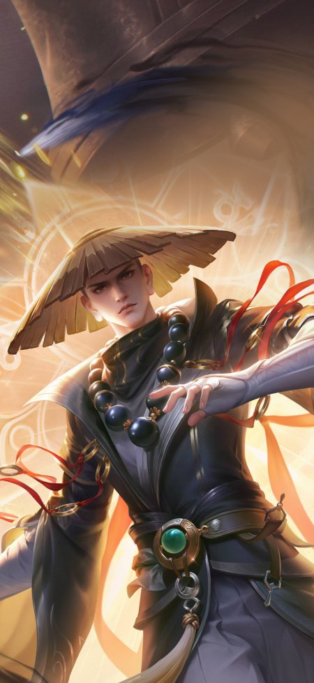 斗笠武僧金光佛铃法相游戏手机壁纸