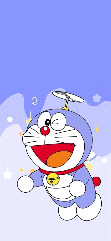 哆啦A梦竹蜻蜓眨眼飞天动漫手机壁纸