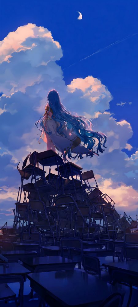 海贼王薇薇课桌塔黄昏云月动漫手机壁纸