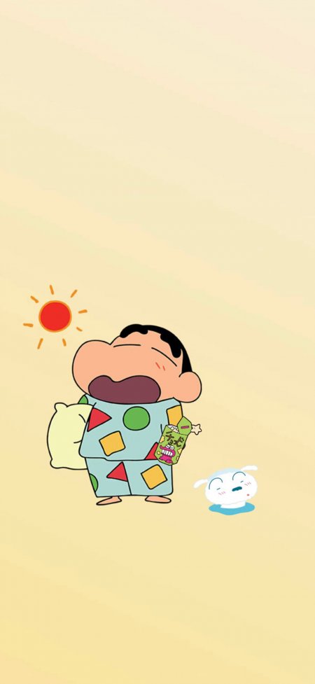 蜡笔小新睡衣哈欠小白动漫手机壁纸