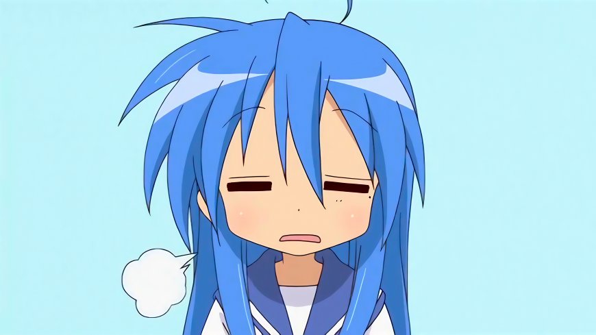 幸运星泉此方叹气水手服二次元动漫电脑壁纸