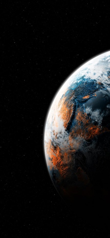 浩瀚宇宙橙色星球星空风景手机壁纸