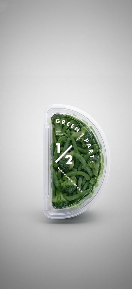 极简绿色蔬菜包装清新健康美食手机壁纸