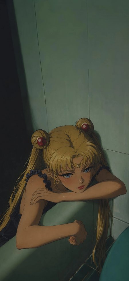 美少女战士月野兔忧郁少女动漫手机壁纸