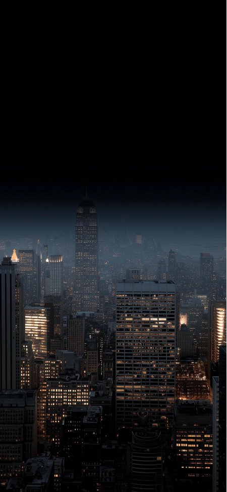 纽约曼哈顿璀璨夜景摩天大楼城建筑手机壁纸