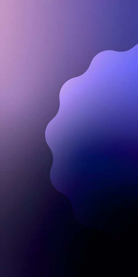 深蓝紫梦幻波浪曲线光影纹理手机壁纸