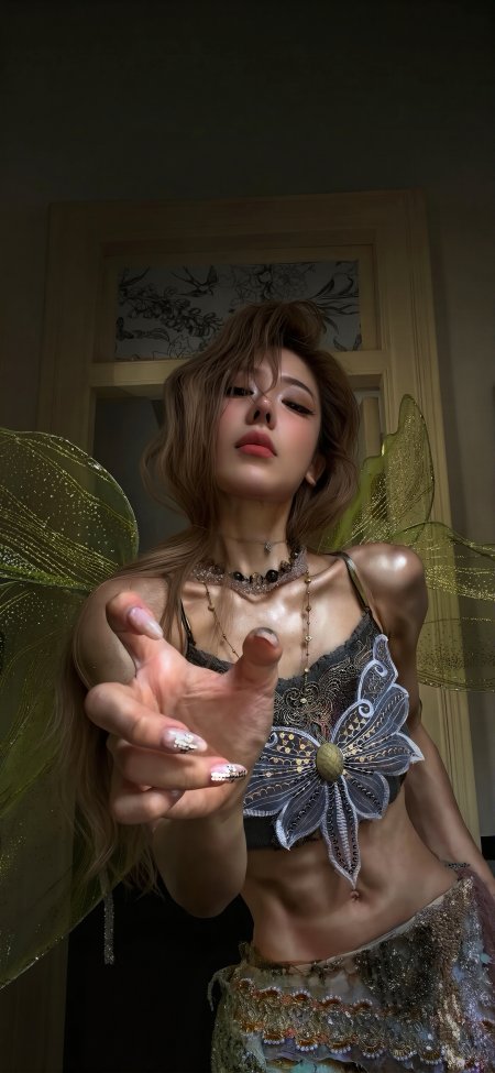 梦幻蝴蝶精灵翅膀酷飒氛围动漫手机壁纸