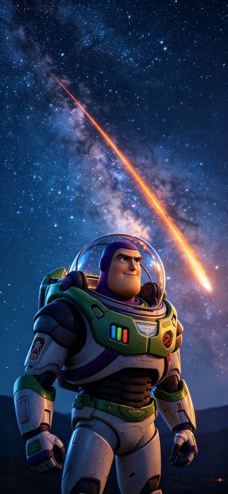 玩具总动员巴斯光年星空流星动漫手机壁纸