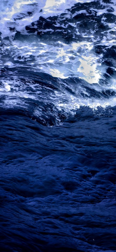 深蓝色汹涌波涛翻滚大海风景手机壁纸