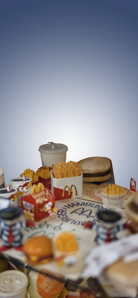 麦当劳汉堡薯条微缩模型可爱美食手机壁纸