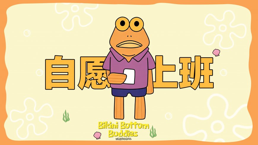 海绵宝宝紫衣鱼自愿上班二次元动漫电脑壁纸