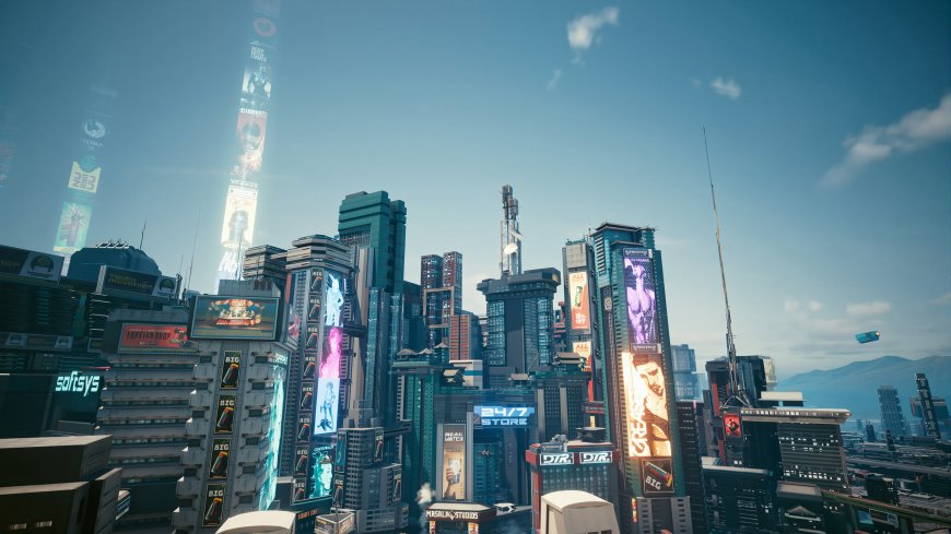 赛博朋克2077夜之城全景游戏电脑壁纸