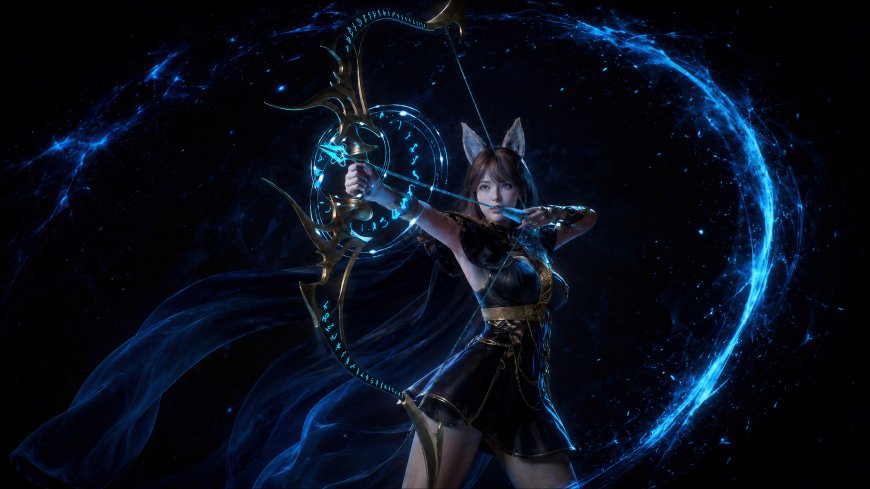 狐耳少女弓箭魔法二次元动漫2电脑壁纸