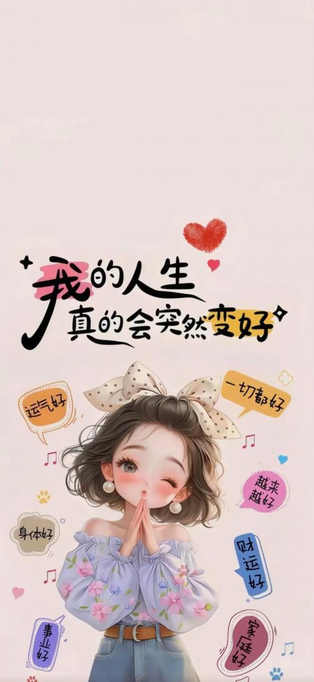 少女祈福人生变好励志动漫手机壁纸