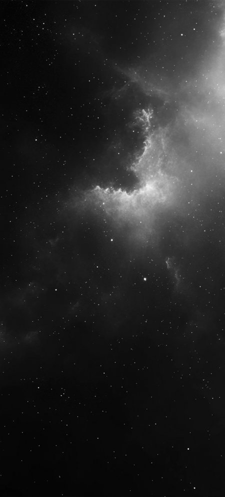 黑白浩瀚星云宇宙星空创意手机壁纸