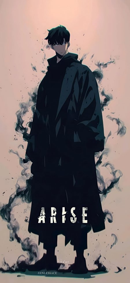 黑衣暗影君王发光眼动漫手机壁纸