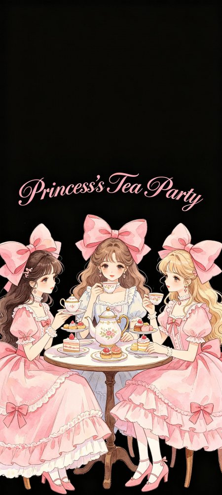 公主茶会洛丽塔少女动漫手机壁纸