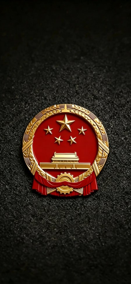 国徽天安门红金质感人文风土手机壁纸
