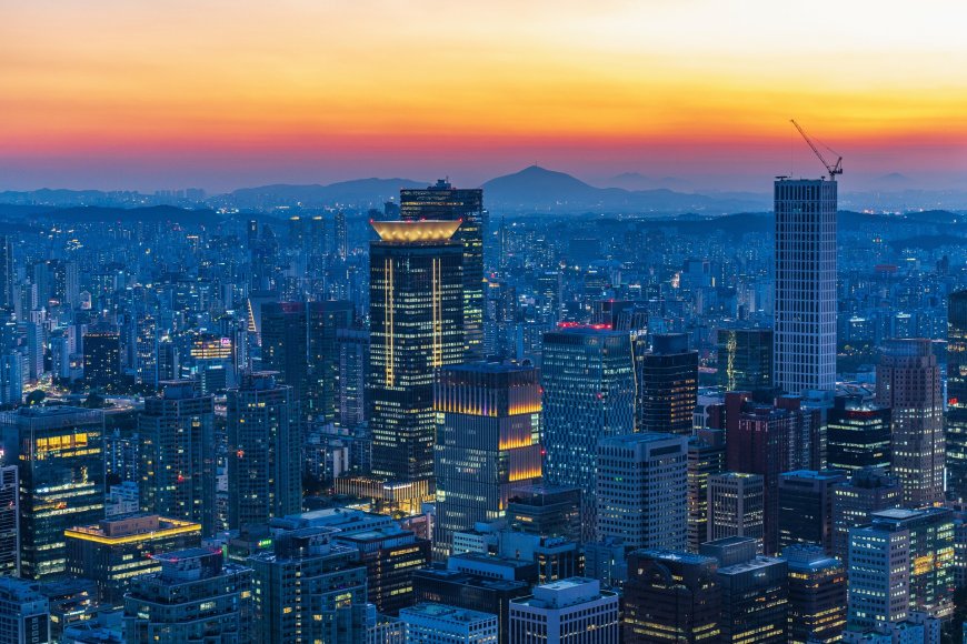 城市天际线夜景风景电脑壁纸