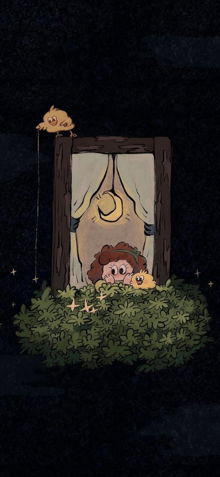 窗边少女与小鸡望月动漫手机壁纸