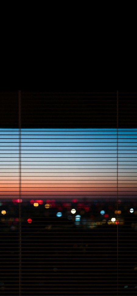 百叶窗黄昏城市夜景光斑情感文艺手机壁纸