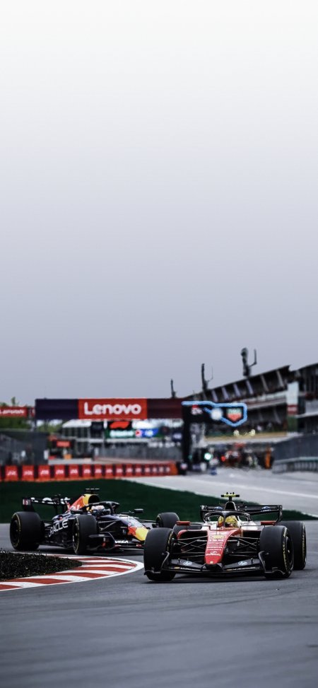 F1法拉利红牛弯道竞速汽车手机壁纸