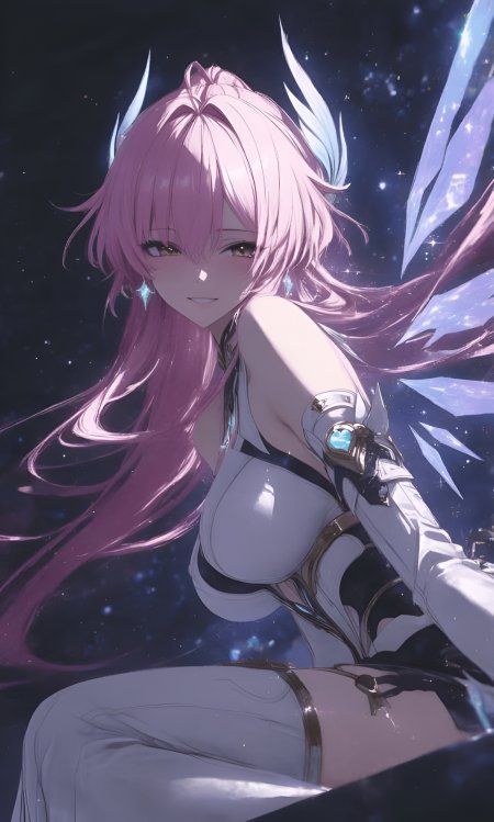崩坏3爱莉希雅星空羽翼游戏手机壁纸