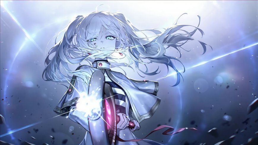 葬送的芙莉莲银发法杖少女二次元动漫电脑壁纸