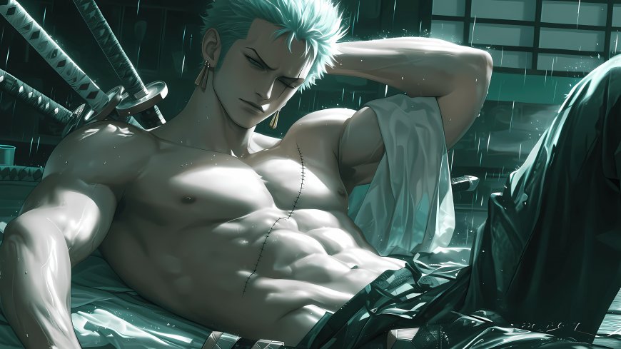 海贼王罗罗诺亚索隆雨夜疤痕二次元动漫电脑壁纸
