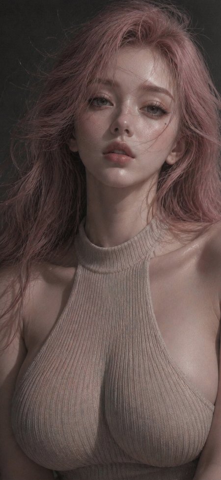 玫瑰金长发气质特写美女手机壁纸