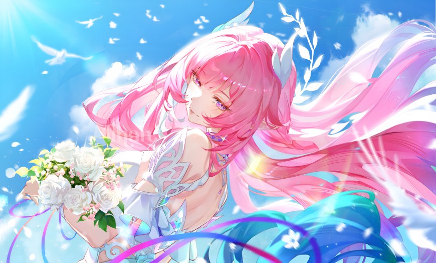 崩坏3爱莉希雅白玫瑰花嫁少女动漫电脑壁纸