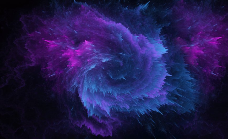 紫蓝螺旋晶体星云抽象炫酷纹理电脑壁纸