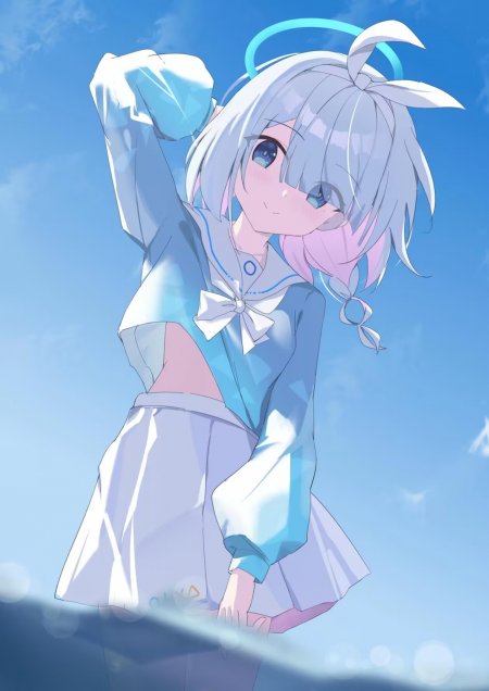 碧蓝档案阿罗娜水手服可爱蓝天少女动漫手机壁纸