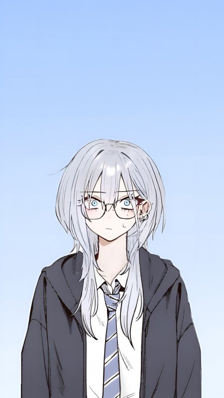 灰宫澪动漫女孩手机壁纸