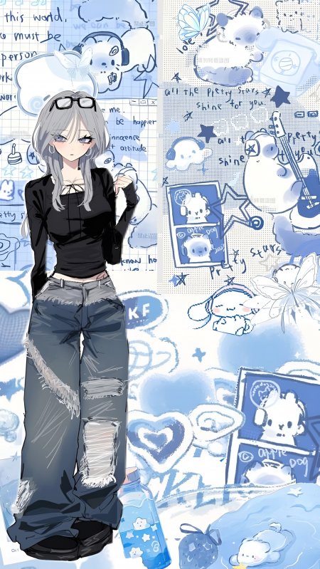 灰宫澪动漫女孩动漫手机壁纸